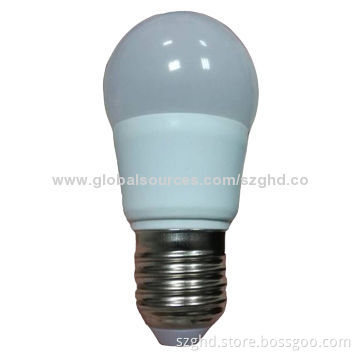 LED Bulb, E27, 3W, Aluminum + Plastic, 100-240V AC Voltage